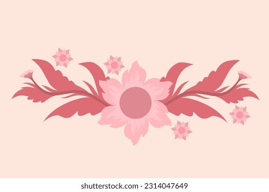 beautiful floral ornament flat design. suitable for frames or editing purposes etc.