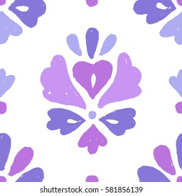 Beautiful floral ornament pattern. Seamless vector background.