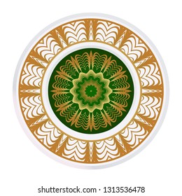Beautiful Floral Ornament. Vector Illustration. Tribal Ethnic Ornament With Mandala. Anti-Stress Therapy Pattern. Indian, Moroccan, Mystic, Ottoman Motifs.