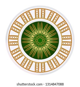 Beautiful Floral Ornament. Vector Illustration. Tribal Ethnic Ornament With Mandala. Anti-Stress Therapy Pattern. Indian, Moroccan, Mystic, Ottoman Motifs.