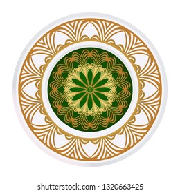 Beautiful Floral Ornament. Vector Illustration. Tribal Ethnic Ornament With Mandala. Anti-Stress Therapy Pattern. Indian, Moroccan, Mystic, Ottoman Motifs.