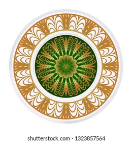 Beautiful Floral Ornament. Vector Illustration. Tribal Ethnic Ornament With Mandala. Anti-Stress Therapy Pattern. Indian, Moroccan, Mystic, Ottoman Motifs.