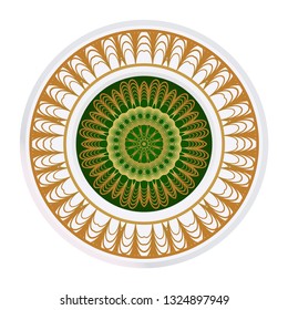 Beautiful Floral Ornament. Vector Illustration. Tribal Ethnic Ornament With Mandala. Anti-Stress Therapy Pattern. Indian, Moroccan, Mystic, Ottoman Motifs.
