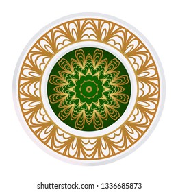 Beautiful Floral Ornament. Vector Illustration. Tribal Ethnic Ornament With Mandala. Anti-Stress Therapy Pattern. Indian, Moroccan, Mystic, Ottoman Motifs.