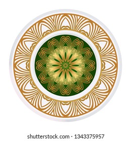 Beautiful Floral Ornament. Vector Illustration. Tribal Ethnic Ornament With Mandala. Anti-Stress Therapy Pattern. Indian, Moroccan, Mystic, Ottoman Motifs.