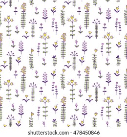 Beautiful floral ornament, Vector seamless pattern.
