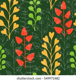 Beautiful floral ornament, Vector seamless pattern.