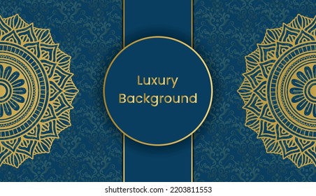 Beautiful floral ornamental mandala background design. Luxury ornamental gold vintage greeting card background design. Invitation, Diwali, India, Indian, Arabic, Damask, Asian, Turkish.