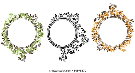Bonitos marcos florales ornamentales