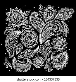 Beautiful floral paisley ornament 
