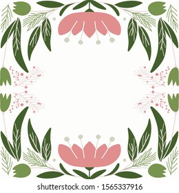 Beautiful floral pattern for card or poster vintage ardeco style