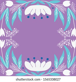 Beautiful floral pattern for card or poster vintage ardeco style