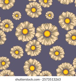 Beautiful floral pattern design with calm colors