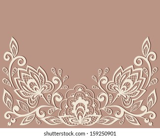 beautiful floral pattern, a design element in the old style.  
