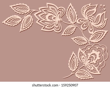 beautiful floral pattern, a design element in the old style.  