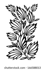 beautiful floral pattern, a design element in the old style. 