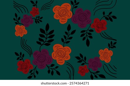 Beautiful floral pattern design, seamless floral pattern design,  botanical flowers design