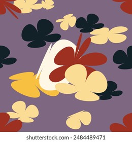 Beautiful Floral Pattern Design With Simple Pretty, Little Floral Liberty Seamless Texture Background. Spring, Summer Romantic Blossom Flower Garden Seamless Pattern for Your Designs