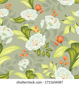 Beautiful floral pattern design vector