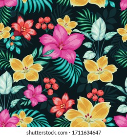 Beautiful floral pattern design vector