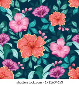 Beautiful floral pattern design vector