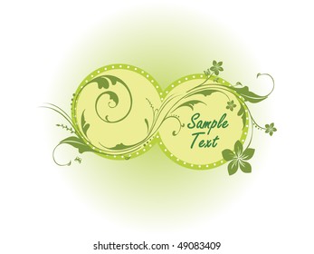 bella ilustración de marco de patrón floral