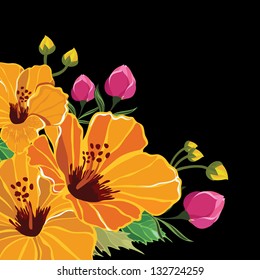 Beautiful floral pattern, hand-drawing.