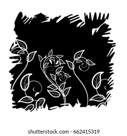 Beautiful floral pattern. Handmade background. Leaves Patterns