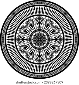 Beautiful floral pattern mandala art isolated on a white background, decoration element for meditation poster, yoga, banner, henna, invitation, cover page, design element mandala art, vector art