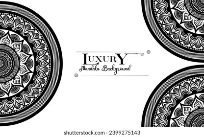 Beautiful floral pattern mandala art isolated on a white background, decoration element for meditation poster, yoga, banner, henna, invitation, cover page, design element mandala art, vector art`