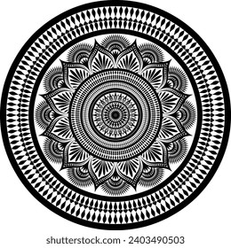 Beautiful floral pattern mandala art isolated on a white background, decoration element for meditation poster, yoga, banner, henna, invitation, cover page, design element mandala art, vector art