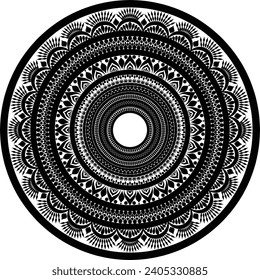 Beautiful floral pattern mandala art isolated on a white background, decoration element for meditation poster, yoga, banner, henna, invitation, cover page, design element mandala art, vector art