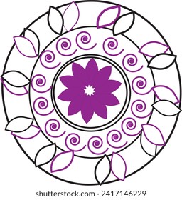Beautiful floral pattern mandala art isolated on a white background, decoration element for meditation poster, yoga, banner, henna, invitation, cover page, design element mandala art, vector art
Vecto