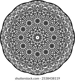 Bonito padrão floral mandala arte isolada em um fundo branco, elemento de decoração para cartaz de meditação, ioga, faixa, hena, convite, folha de rosto, desenho elemento mandala arte, arte vetorial