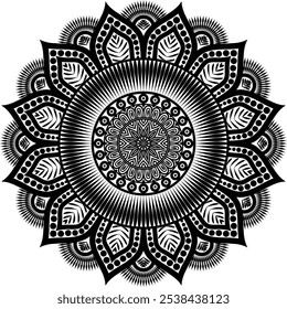 Beautiful floral pattern mandala art isolated on a white background, decoration element for meditation poster, yoga, banner, henna, invitation, cover page, design element mandala art, vector art