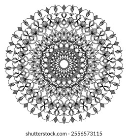 Beautiful floral pattern mandala art isolated on a white background, decoration element for meditation poster, yoga, banner, henna, invitation, cover page, design element mandala art, vector art