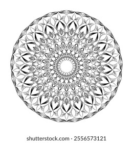 Beautiful floral pattern mandala art isolated on a white background, decoration element for meditation poster, yoga, banner, henna, invitation, cover page, design element mandala art, vector art