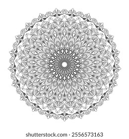 Beautiful floral pattern mandala art isolated on a white background, decoration element for meditation poster, yoga, banner, henna, invitation, cover page, design element mandala art, vector art