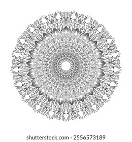 Beautiful floral pattern mandala art isolated on a white background, decoration element for meditation poster, yoga, banner, henna, invitation, cover page, design element mandala art, vector art