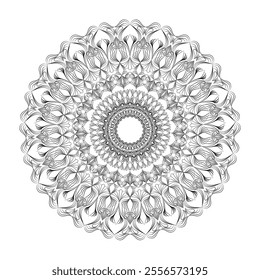 Beautiful floral pattern mandala art isolated on a white background, decoration element for meditation poster, yoga, banner, henna, invitation, cover page, design element mandala art, vector art