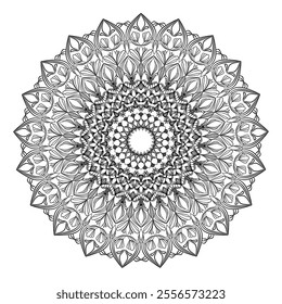 Beautiful floral pattern mandala art isolated on a white background, decoration element for meditation poster, yoga, banner, henna, invitation, cover page, design element mandala art, vector art
