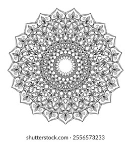 Beautiful floral pattern mandala art isolated on a white background, decoration element for meditation poster, yoga, banner, henna, invitation, cover page, design element mandala art, vector art
