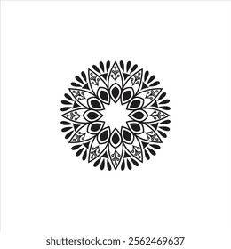 Beautiful floral pattern mandala art isolated on a white background, decoration element for poster, yoga, banner, henna, invitation, cover page, mandala art, vector art etc.