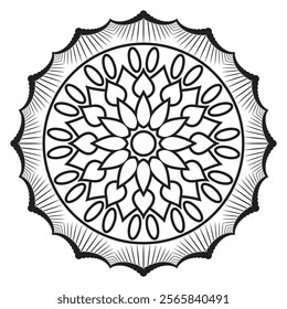 Beautiful floral pattern mandala art isolated on a white background