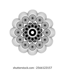 Beautiful floral pattern mandala art isolated on a white background, decoration element for meditation poster, yoga, banner, henna, invitation, cover page, design element mandala art, vector art