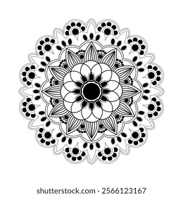 Beautiful floral pattern mandala art isolated on a white background, decoration element for meditation poster, yoga, banner, henna, invitation, cover page, design element mandala art, vector art
