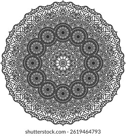 Beautiful floral pattern mandala art isolated on a white background, decoration element for meditation poster, yoga, banner, henna, invitation, cover page, design element mandala art, vector art