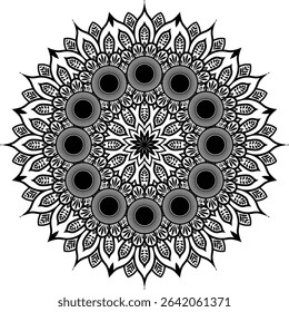 Beautiful floral pattern mandala art isolated on a white background, decoration element for meditation poster, yoga, banner, henna, invitation, cover page, design element mandala art, vector art