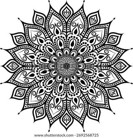 Beautiful floral pattern mandala art isolated on a white background, decoration element for meditation poster, yoga, banner, henna, invitation, cover page, design element mandala art, vector art