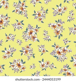 Hermoso patrón floral perfecto para el diseño textil,